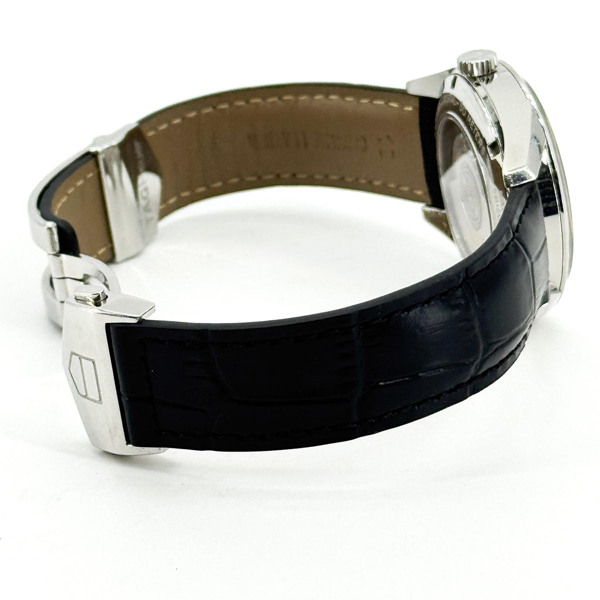 TAG Heuer Carrera Twin Time Automatic White Dial Leather