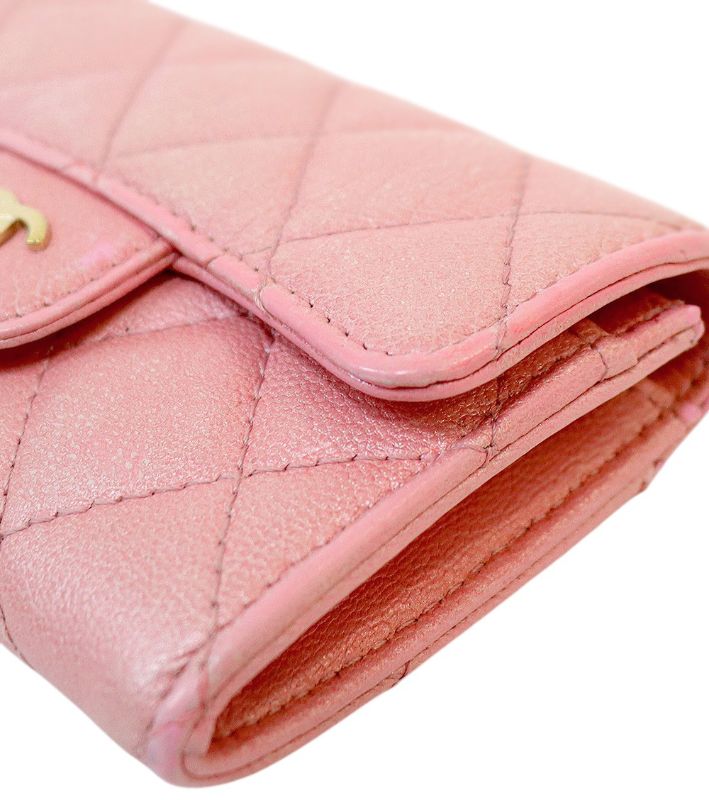 Chanel Pink Classic Card Wallet