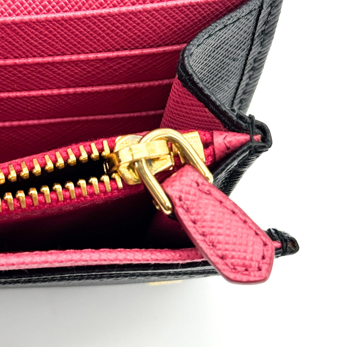 Prada Saffiano Metal Logo Long Wallet Black