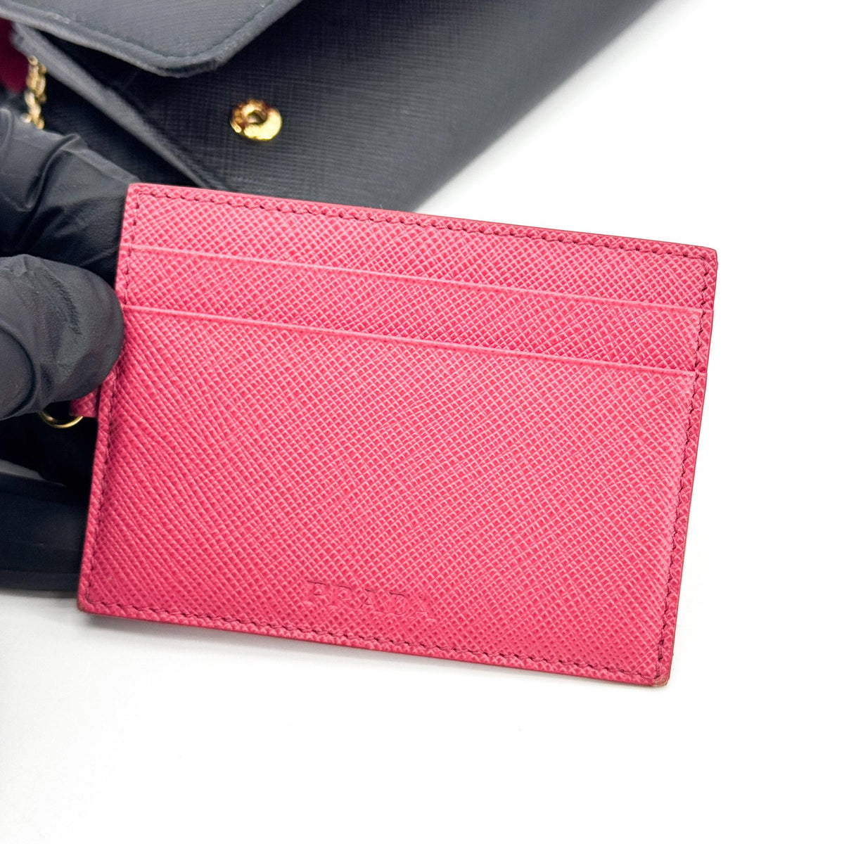 Prada Saffiano Metal Logo Long Wallet Black