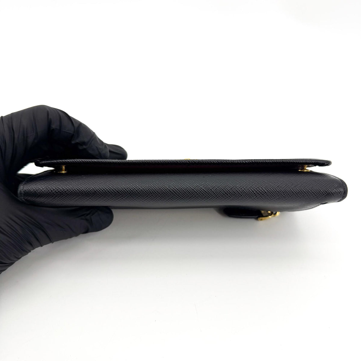 Prada Saffiano Metal Logo Long Wallet Black