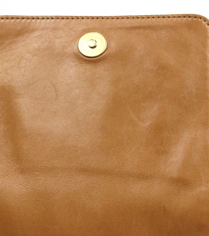 Chanel Brown Suede Accordion Chain Shoulder Bag