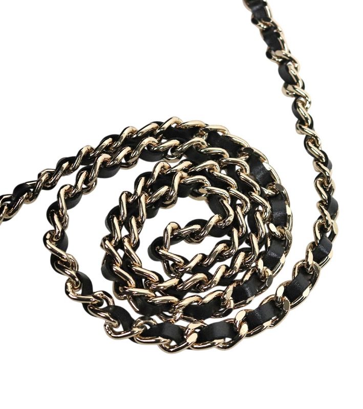Chanel Black Shearling Chain Shoulder Bag