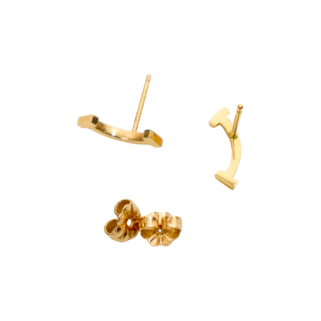 Tiffany & Co. 18K Gold T Smile Earrings