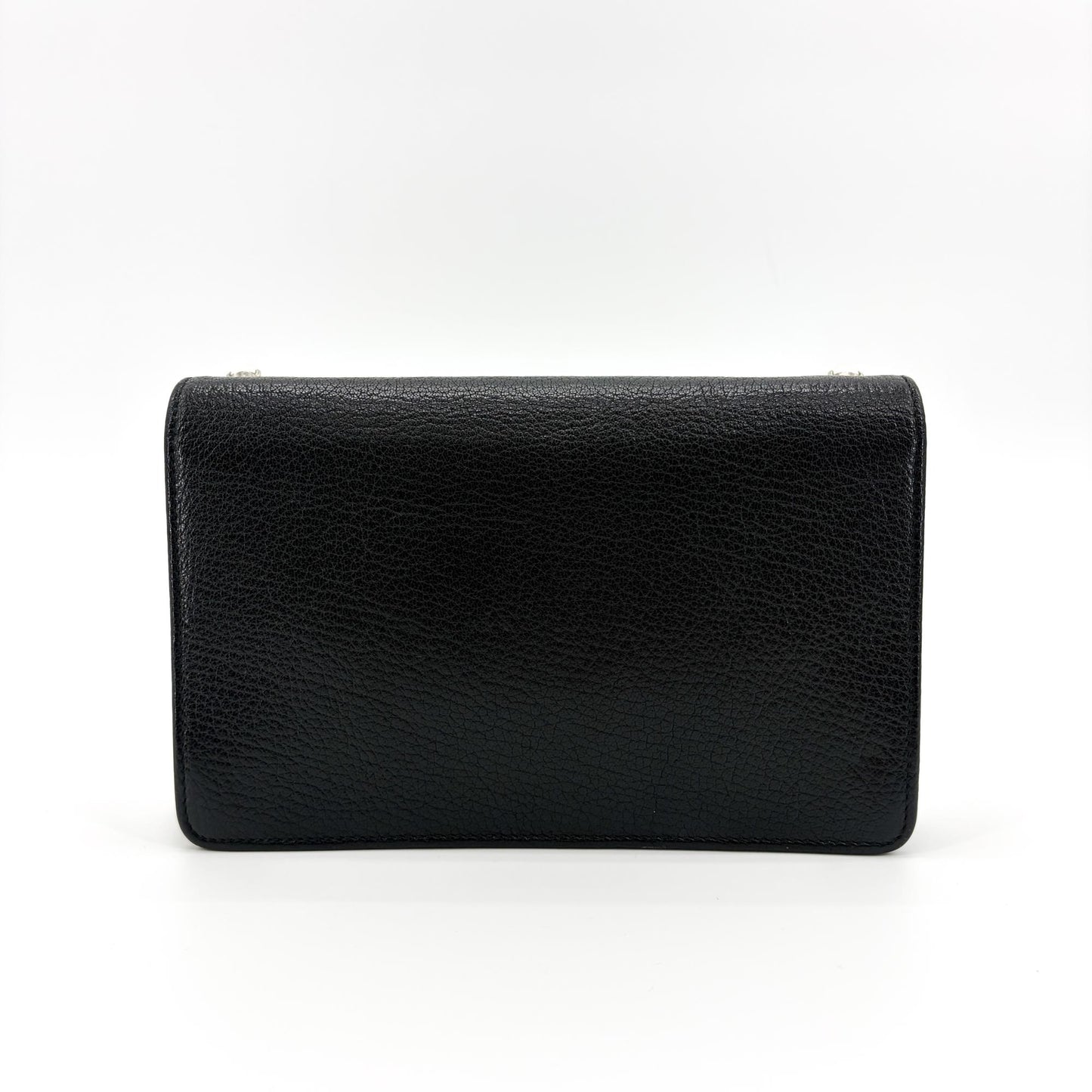 Miu Miu Madras Leather Crystal Pearl Shoulder Bag Black Silver