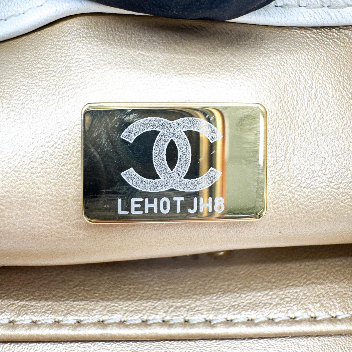 Chanel Classic Golden Ball New Mini Flap Bag White Gold Hardware