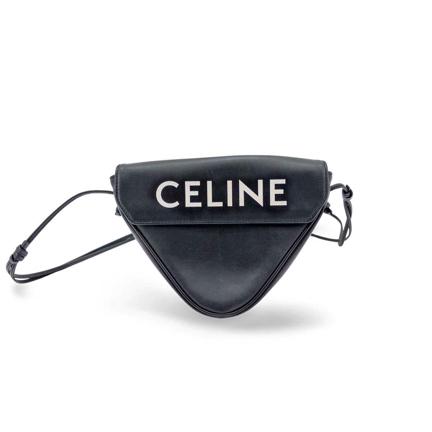 Celine Smooth Calfskin Triangle Bag Black