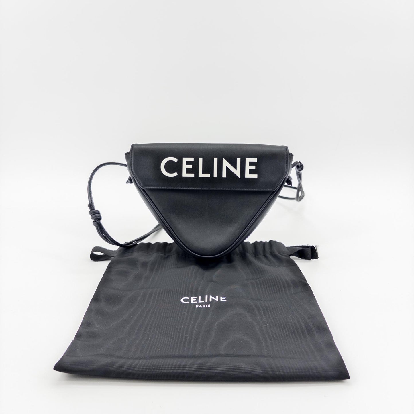 Celine Smooth Calfskin Triangle Bag Black