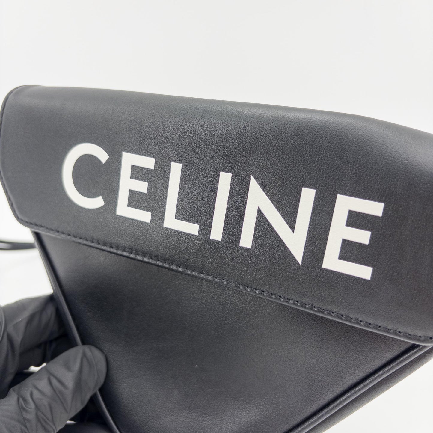 Celine Smooth Calfskin Triangle Bag Black