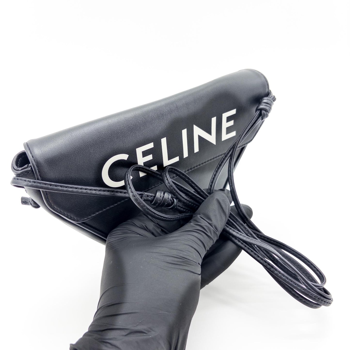 Celine Smooth Calfskin Triangle Bag Black