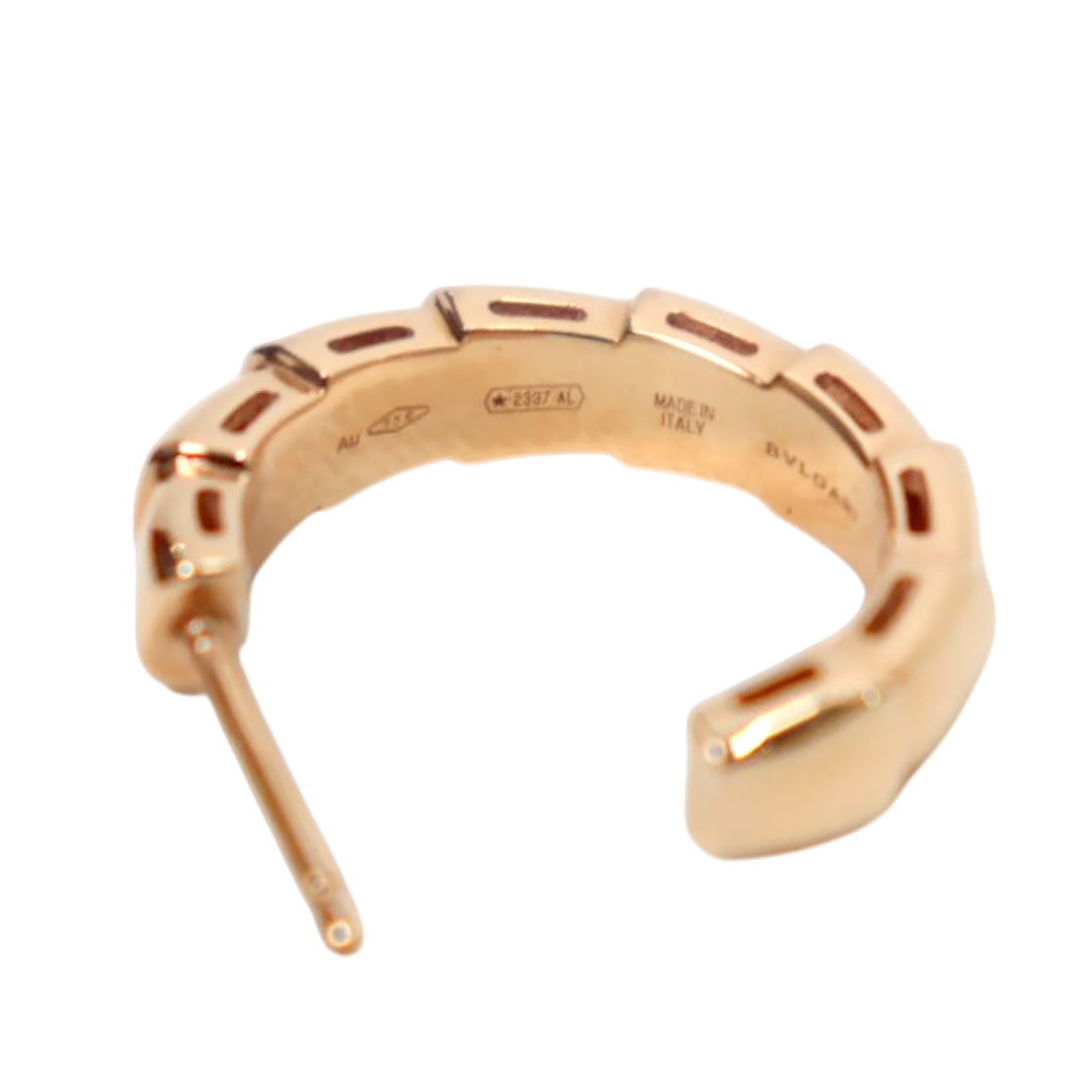 Bulgari 750 Pink Gold Serpenti Viper Earrings