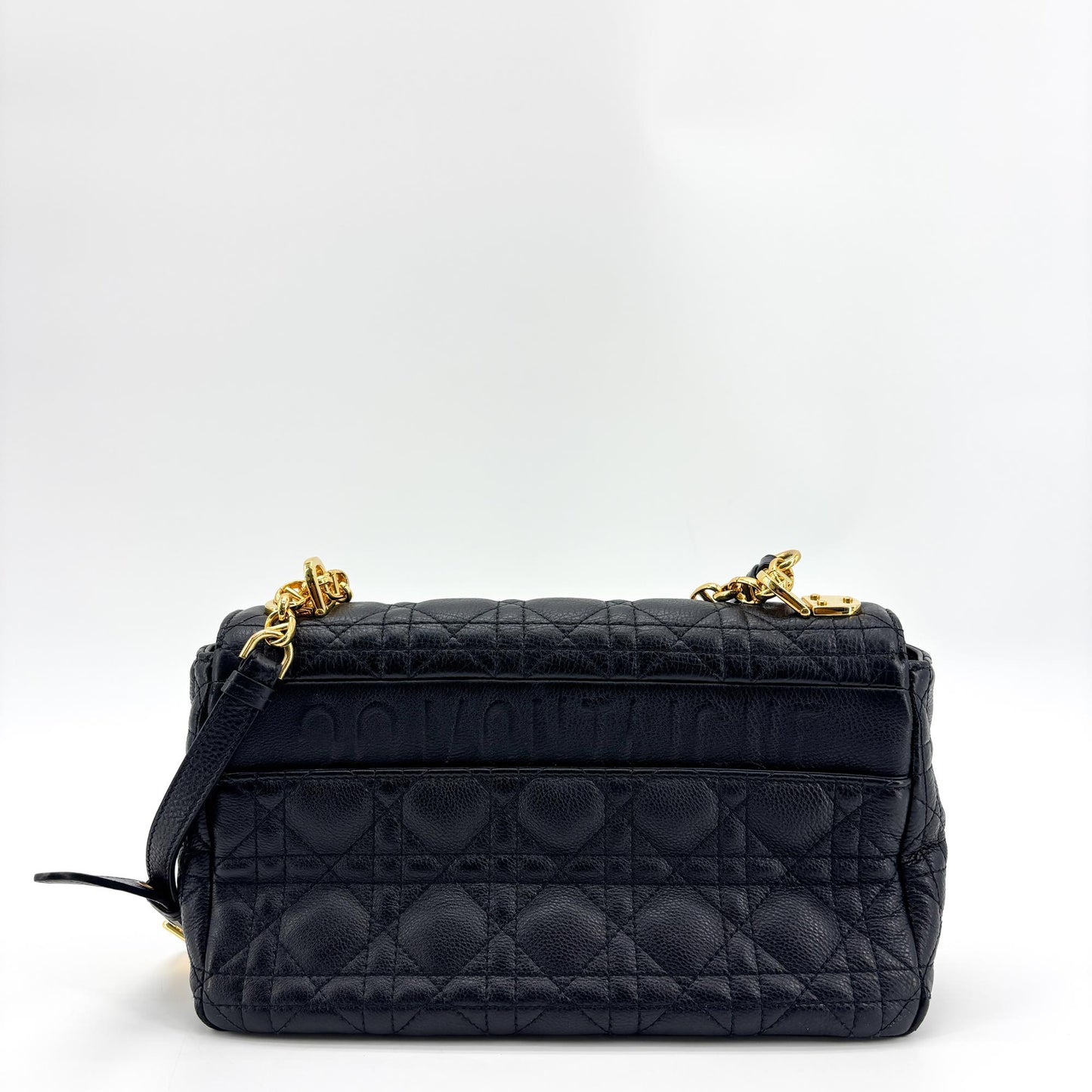 Dior Small Caro Bag Black Gold Hardware