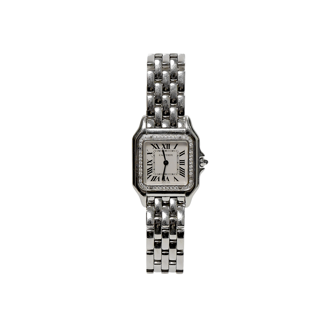 Cartier 27mm Steel Diamond "Panda" Quartz Watch