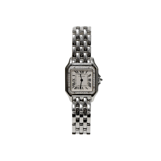 Cartier 27mm Steel Diamond "Panda" Quartz Watch
