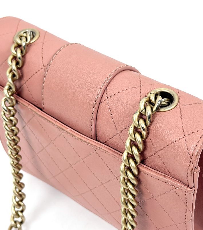 Chanel Pink Quilted CC Flap Chain Shoulder Bag