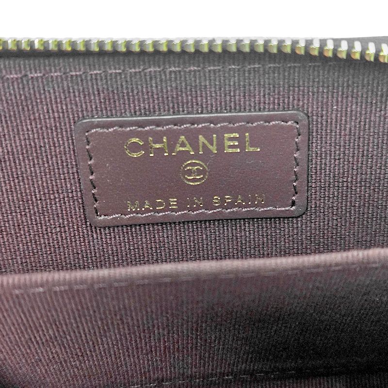 Chanel Black Caviar Skin Card Wallet