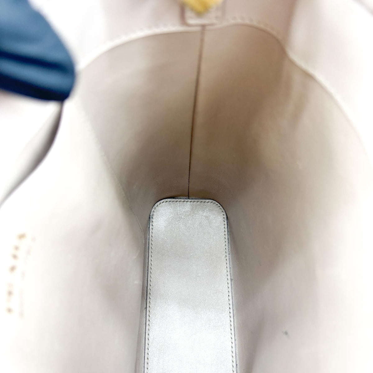 Prada Brushed Leather Small Shopping Tote Bag (Beige)