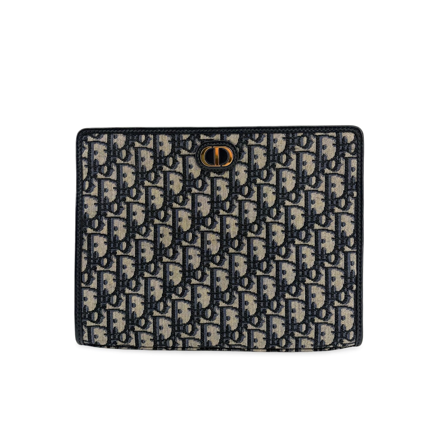 Dior 30 Montaigne Beauty Pouch Blue Oblique Jacquard