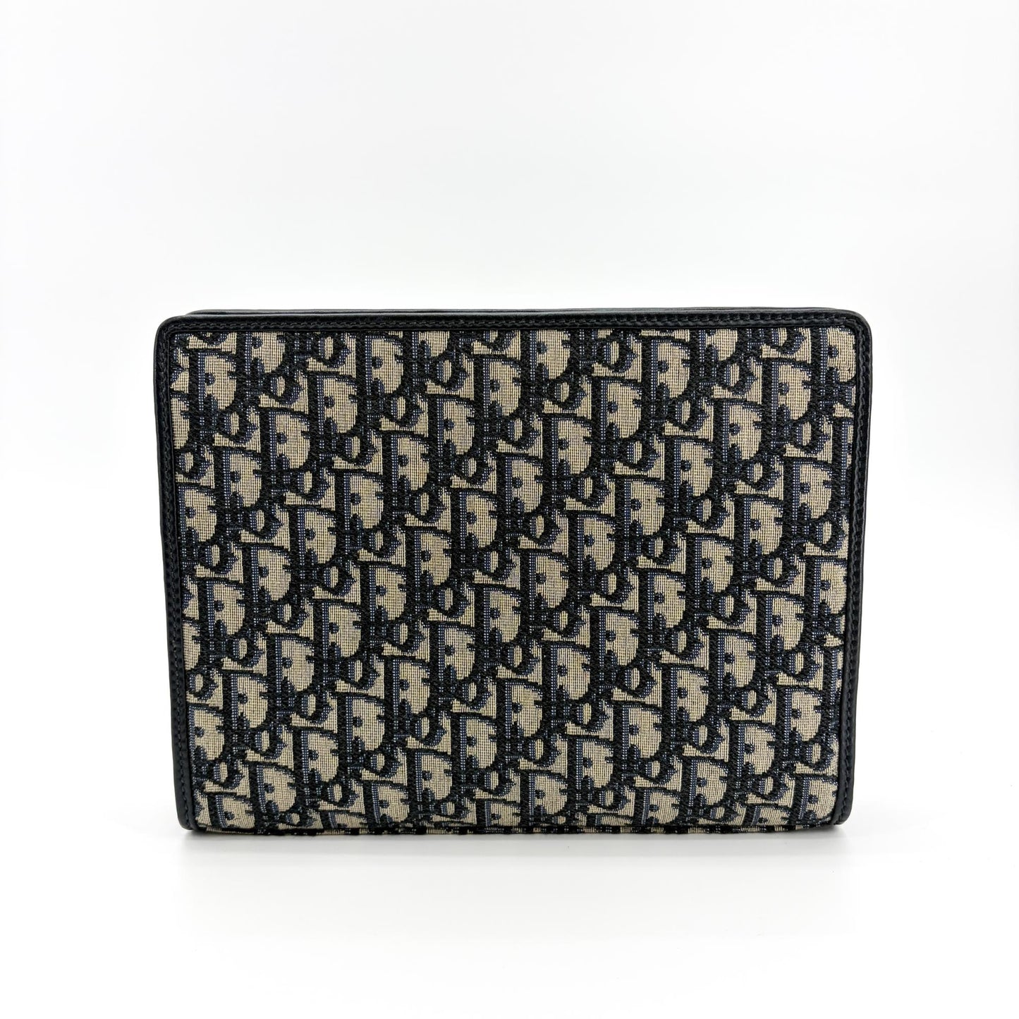 Dior 30 Montaigne Beauty Pouch Blue Oblique Jacquard