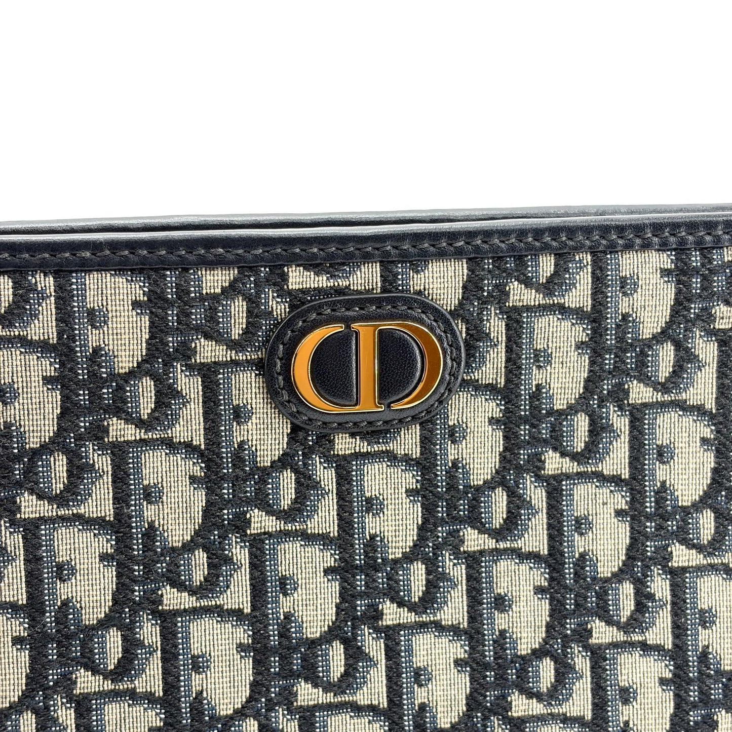 Dior 30 Montaigne Beauty Pouch Blue Oblique Jacquard