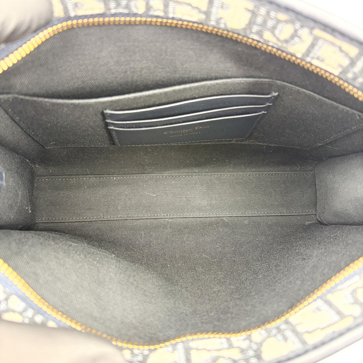 Dior 30 Montaigne Beauty Pouch Blue Oblique Jacquard