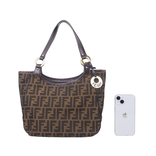 Fendi 8BH156 Zucca Shoulder Bag