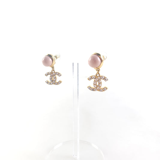 Resin CC Crystal Drop Earrings