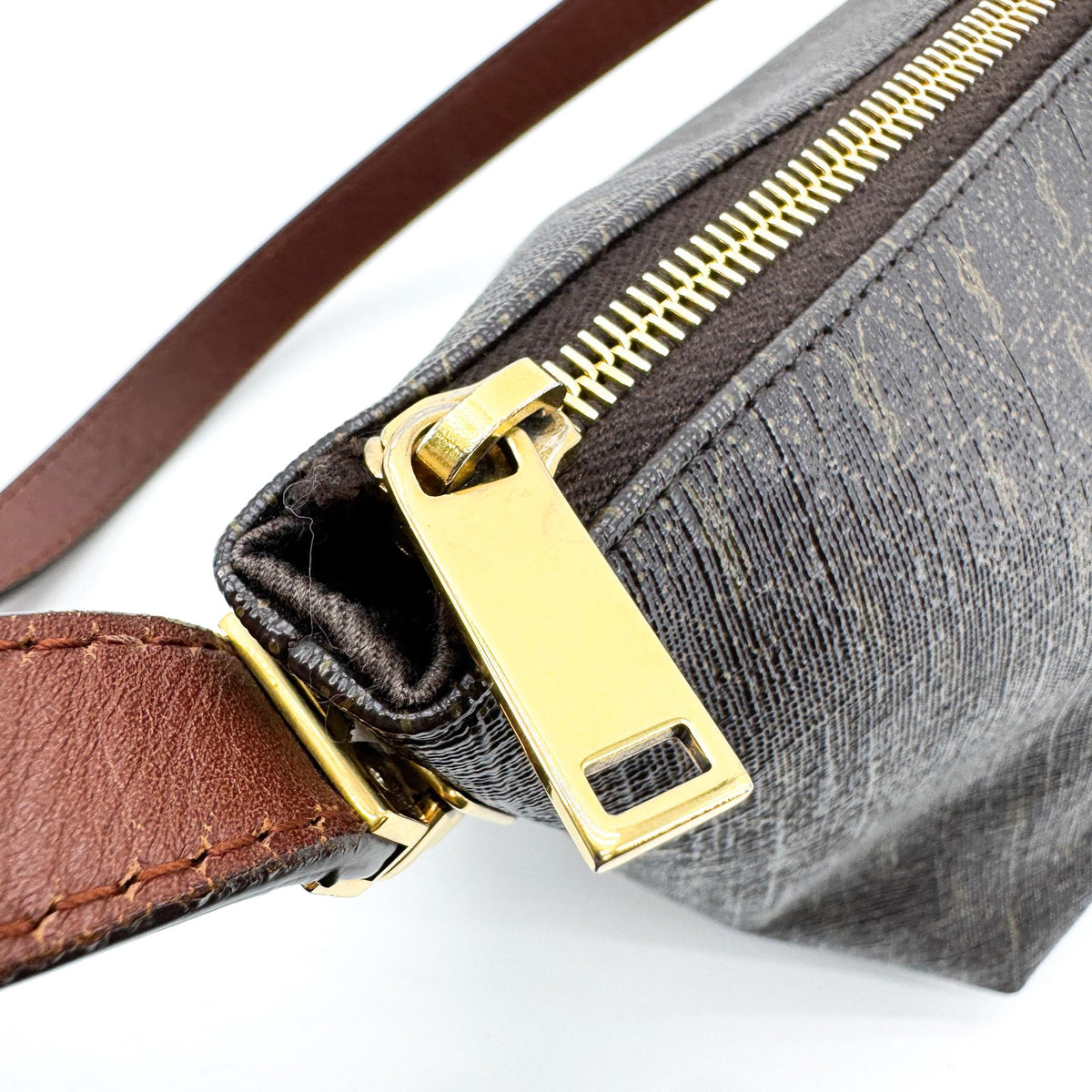 Saint Laurent Vintage YSL Monogram Mini Crossbody Bag Black