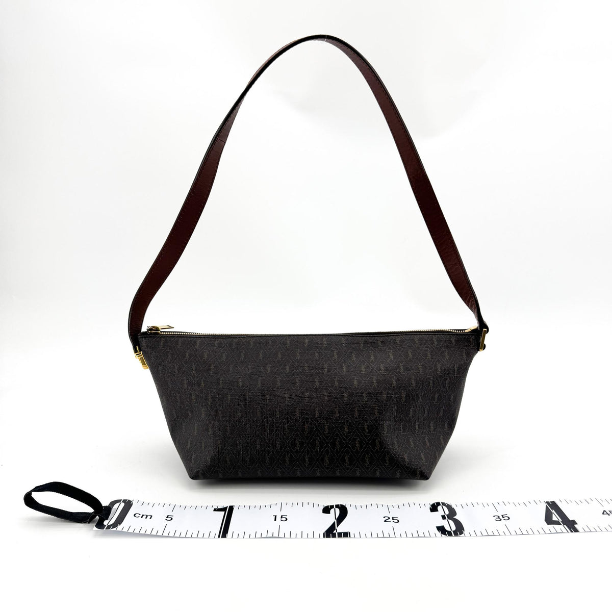 Saint Laurent Vintage YSL Monogram Mini Crossbody Bag Black