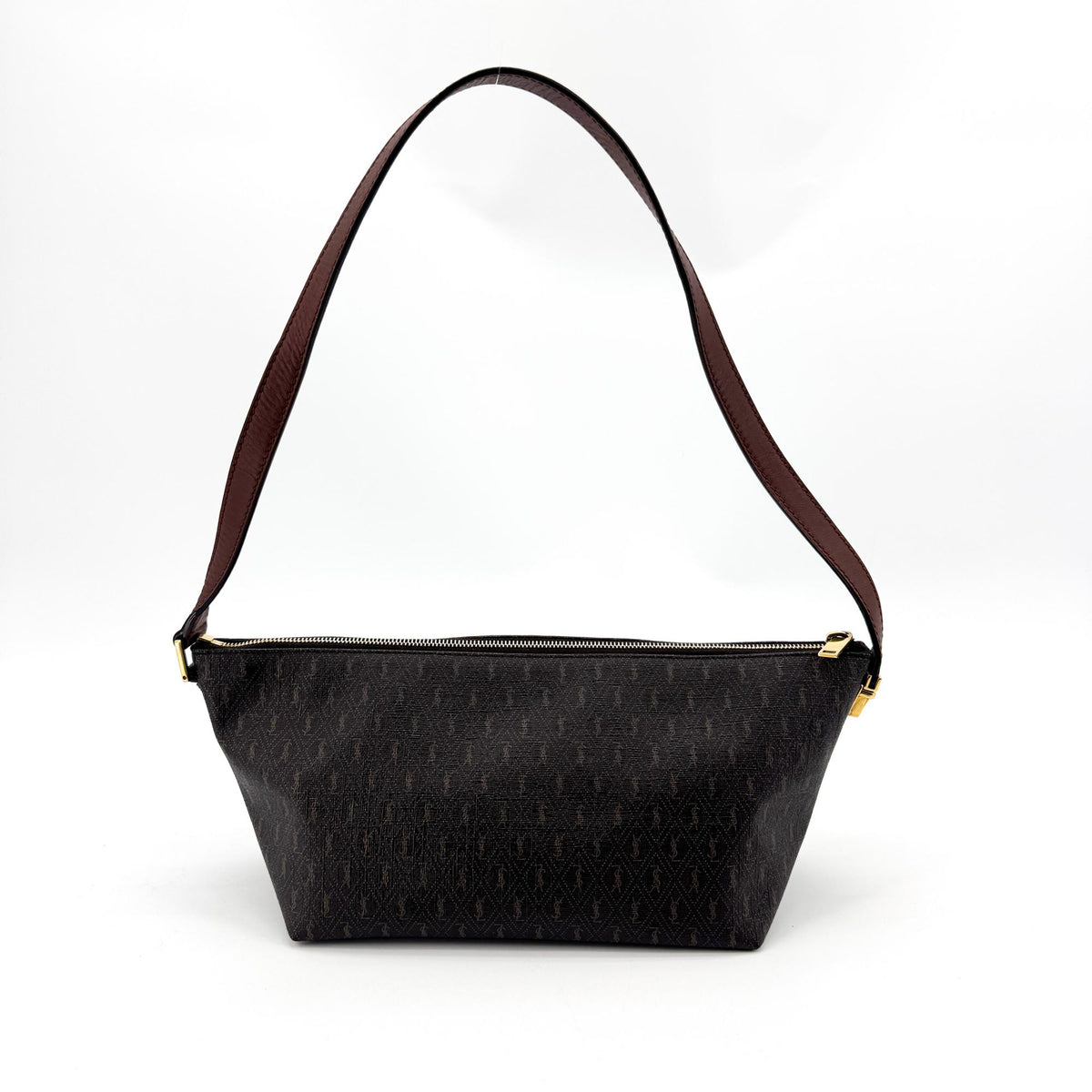 Saint Laurent Vintage YSL Monogram Mini Crossbody Bag Black