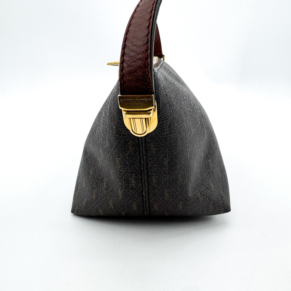 Saint Laurent Vintage YSL Monogram Mini Crossbody Bag Black