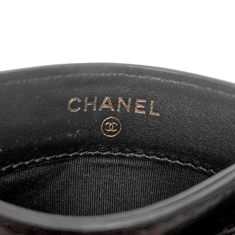 Chanel Black Stud Card Holder Wallet