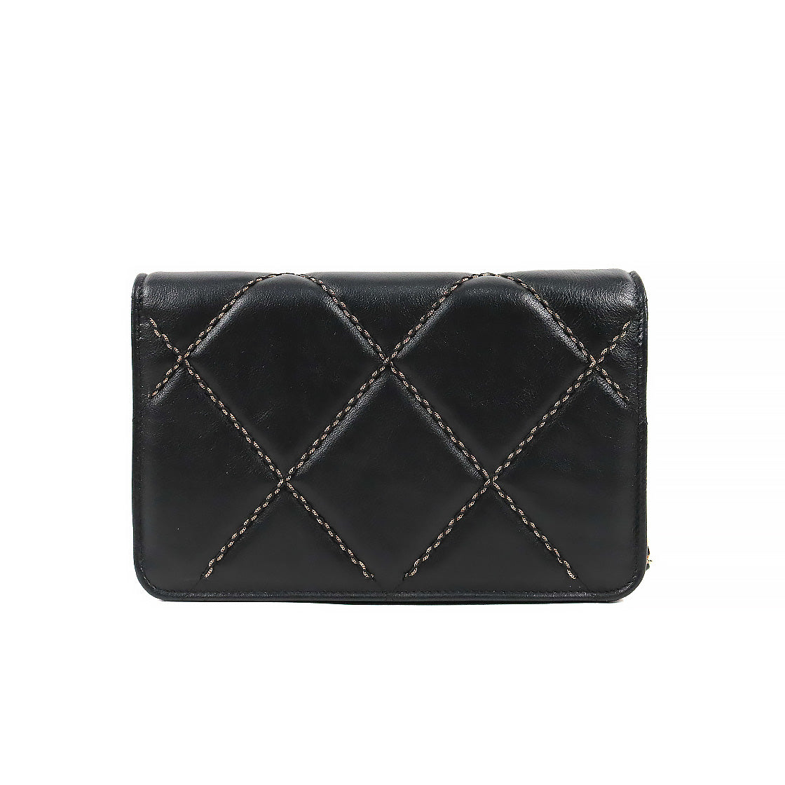 Chanel Black Gold Stitch WOC