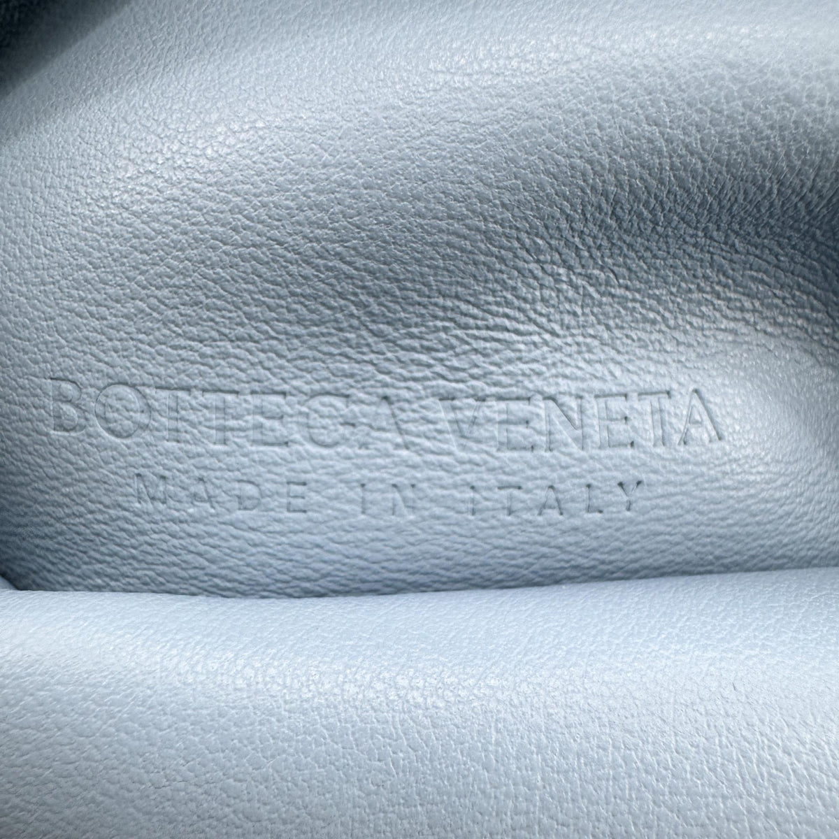 Bottega Veneta Triangle Leather Clutch Sky Blue