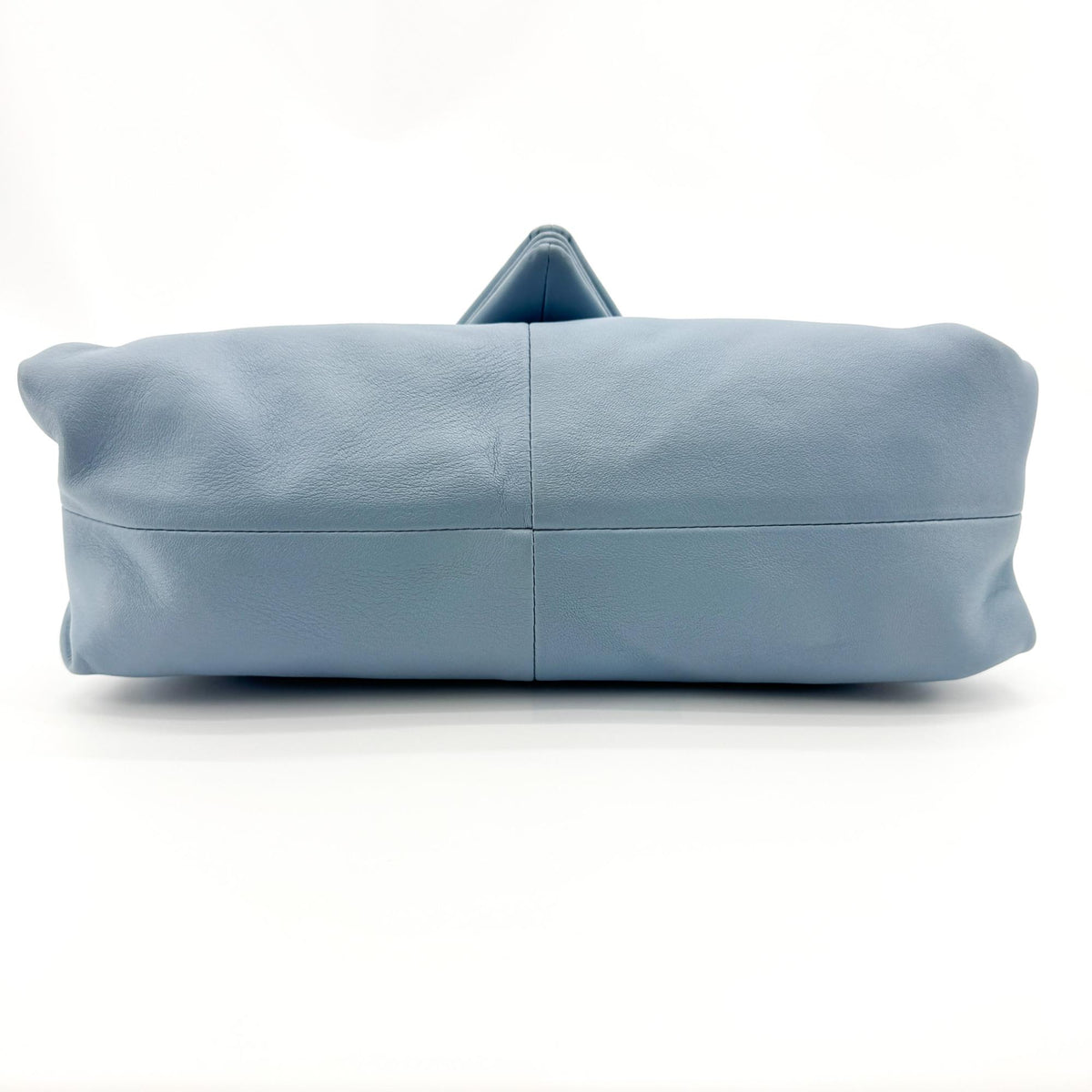 Bottega Veneta Triangle Leather Clutch Sky Blue