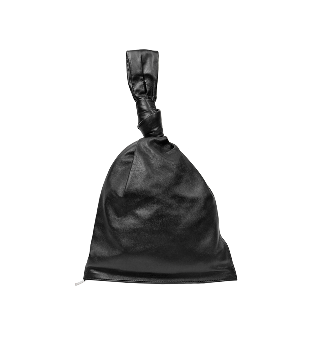 Bottega Veneta Black Twisted Clutch Bag