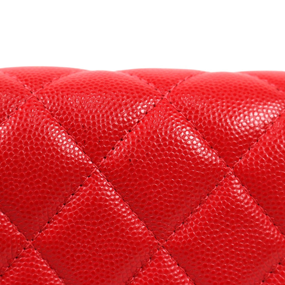 Chanel Red Caviar Skin WOC Crossbody Bag
