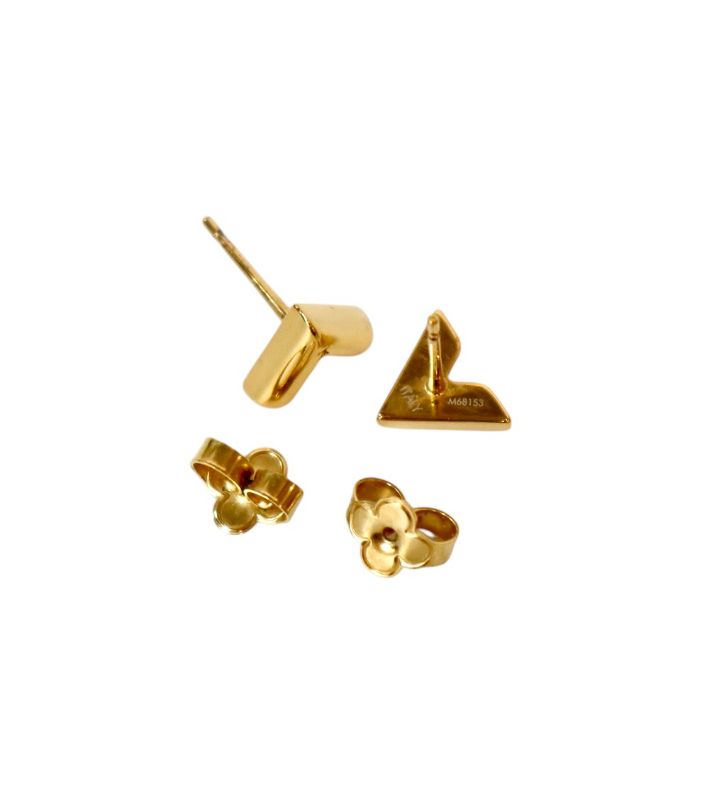 Louis Vuitton Essential V Gold Earrings