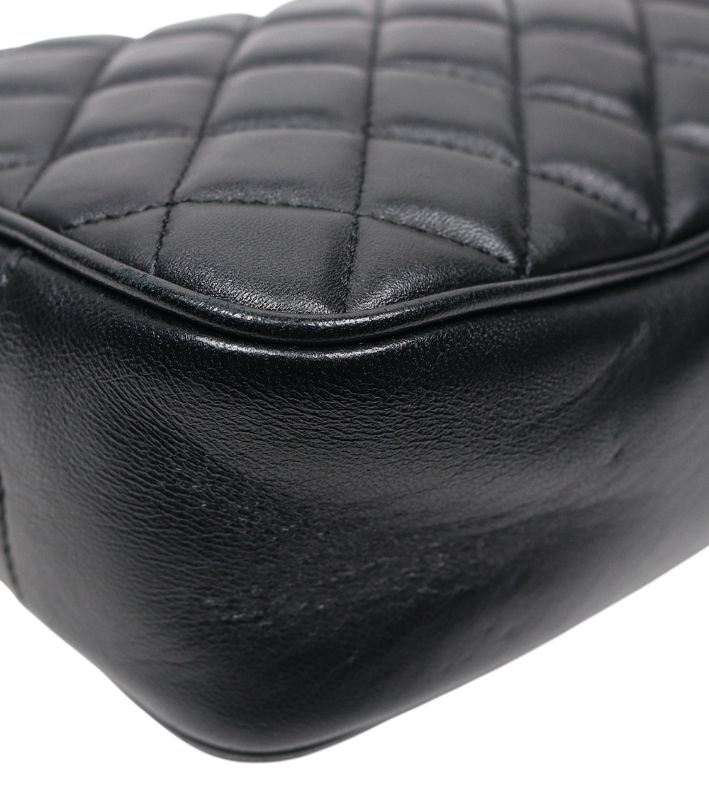 Versace Black Quilted Medusa Shoulder Bag
