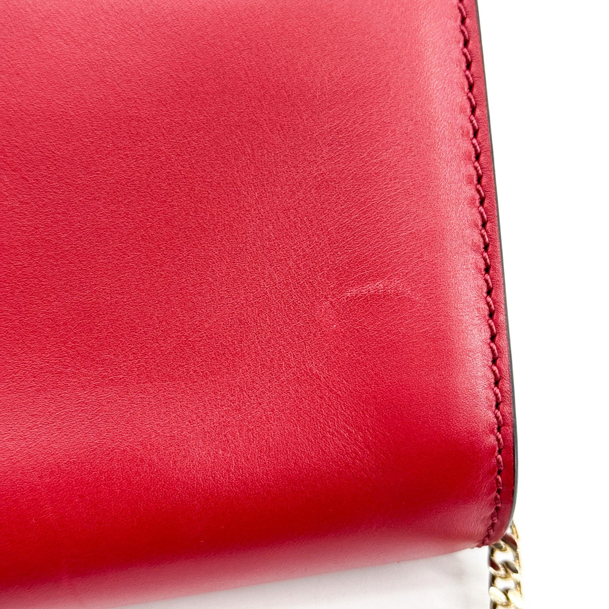 Valentino Rockstud Leather Clutch Red