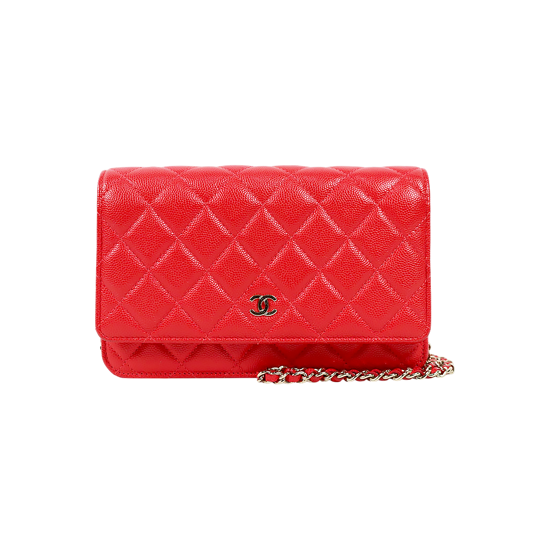 Chanel Red Caviar Skin WOC Crossbody Bag