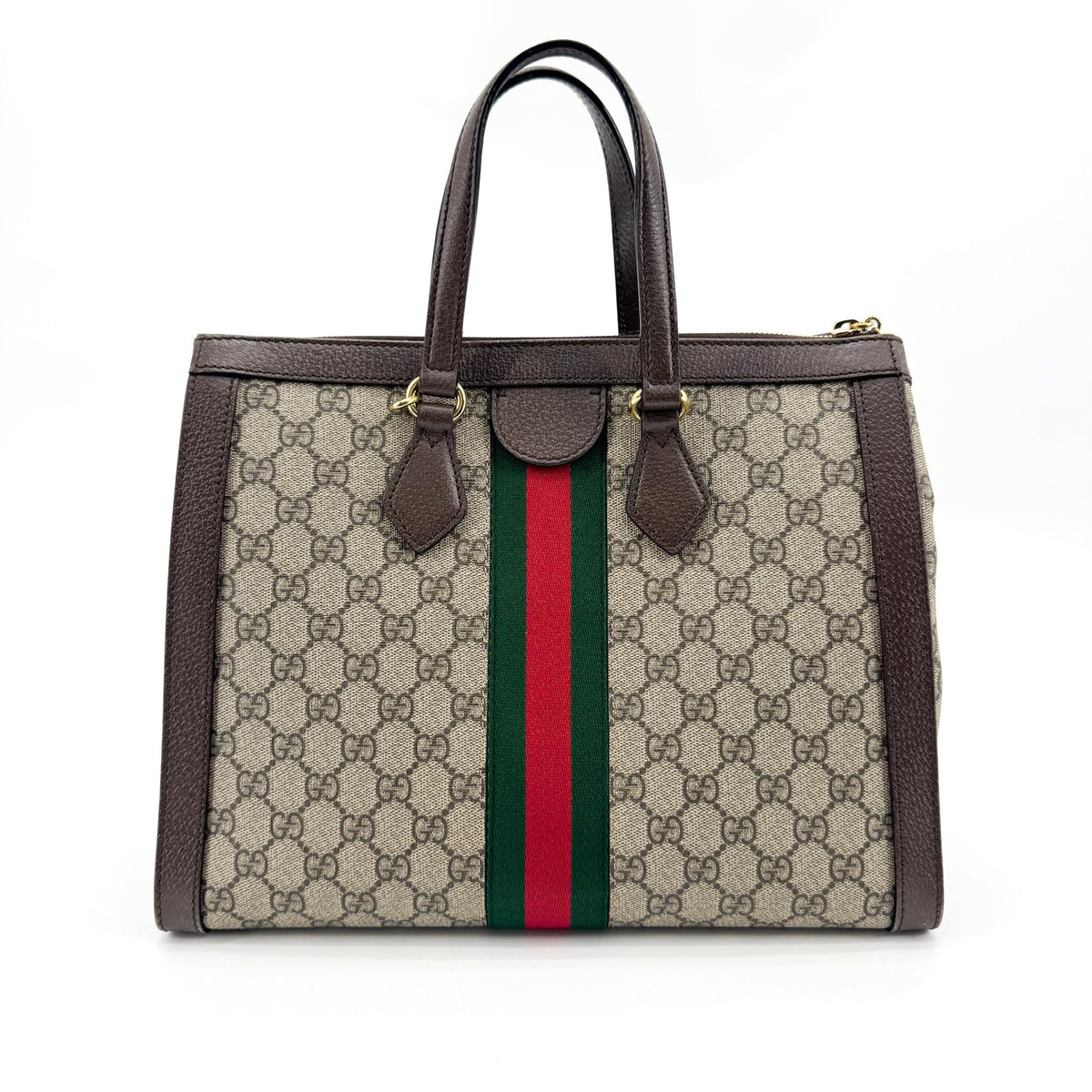Gucci Ophidia GG Medium Tote Bag Brown