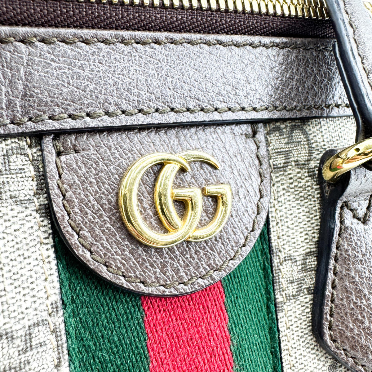 Gucci Ophidia GG Medium Tote Bag Brown
