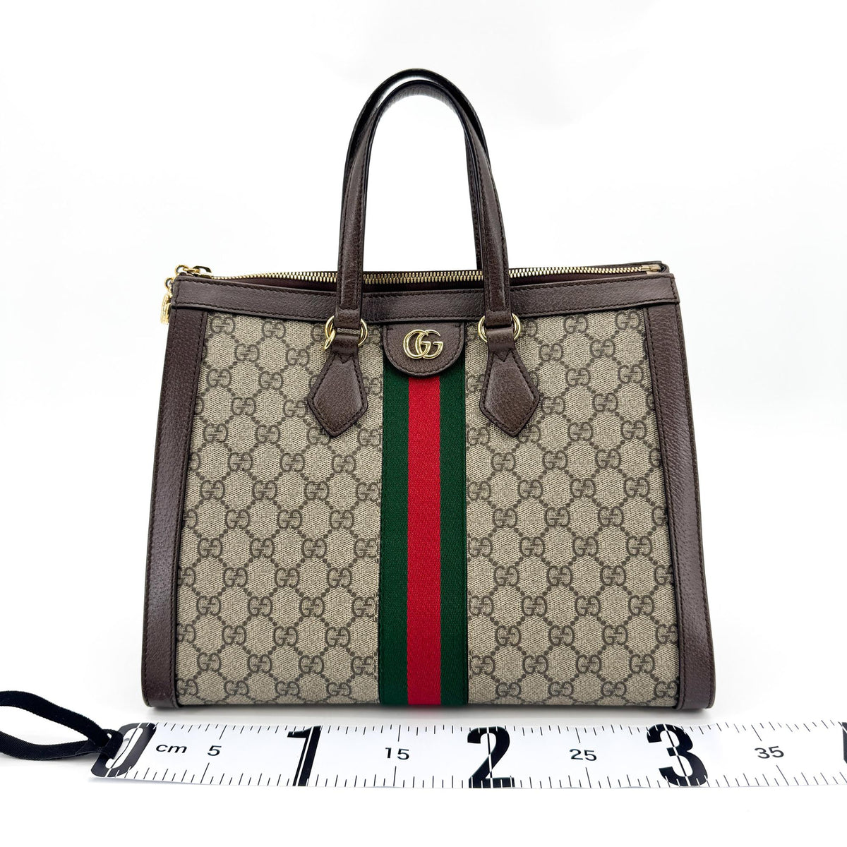 Gucci Ophidia GG Medium Tote Bag Brown