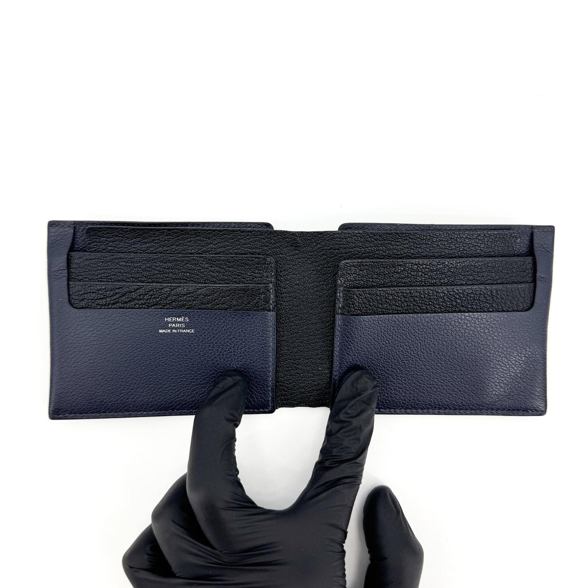 Hermès Pocket Compact Wallet Navy