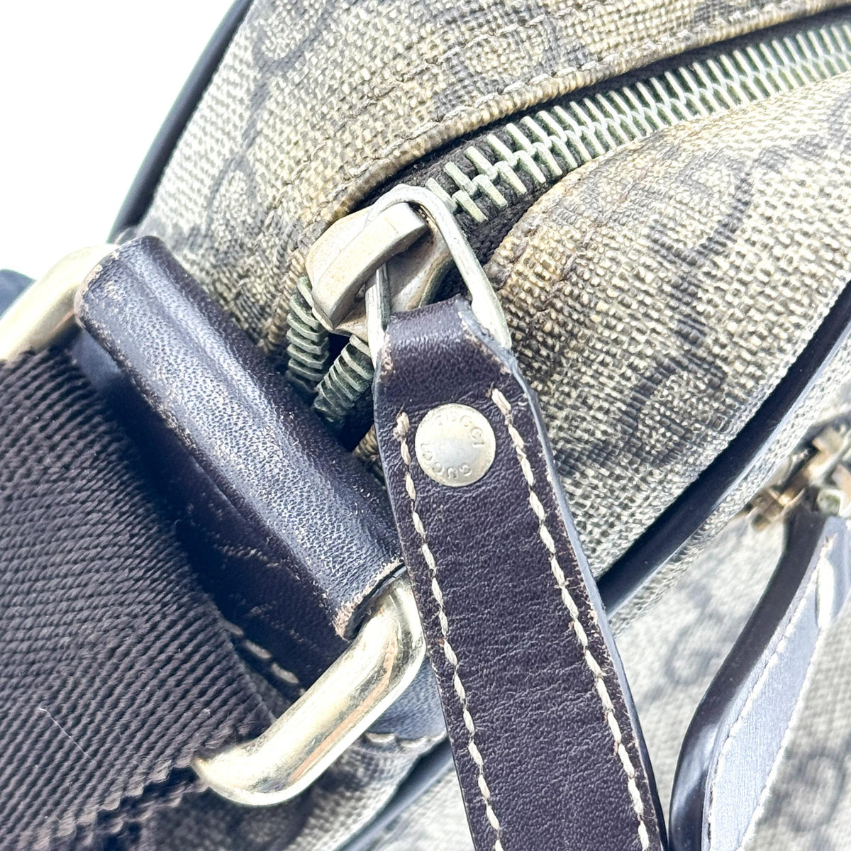 Gucci GG Supreme Crossbody Bag Beige Brown