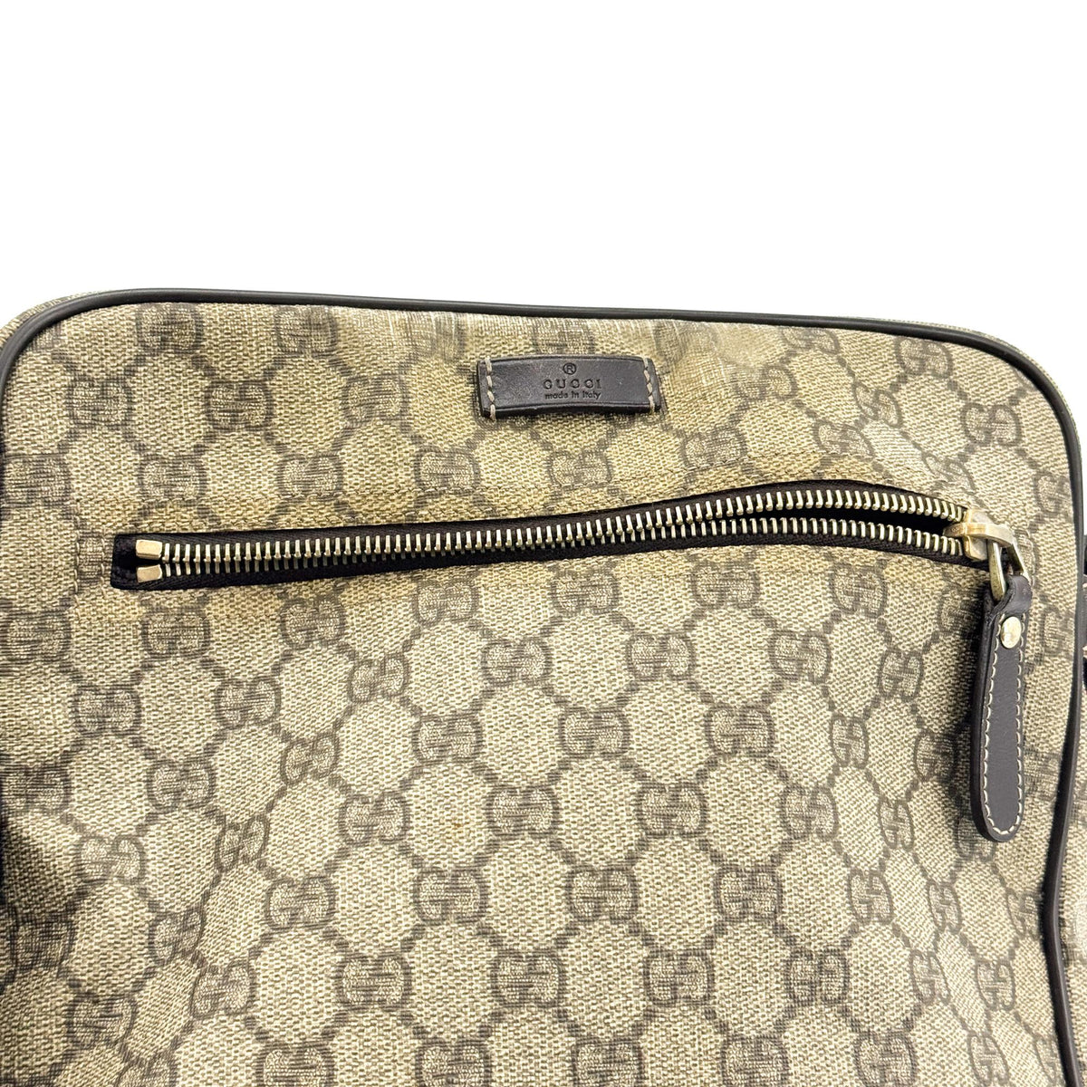 Gucci GG Supreme Crossbody Bag Beige Brown