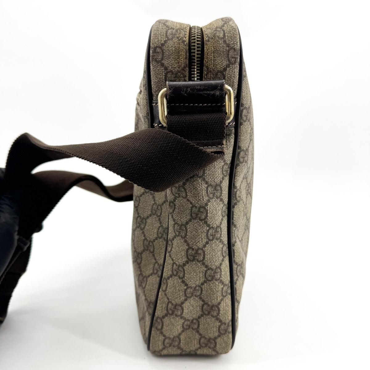 Gucci GG Supreme Crossbody Bag Beige Brown