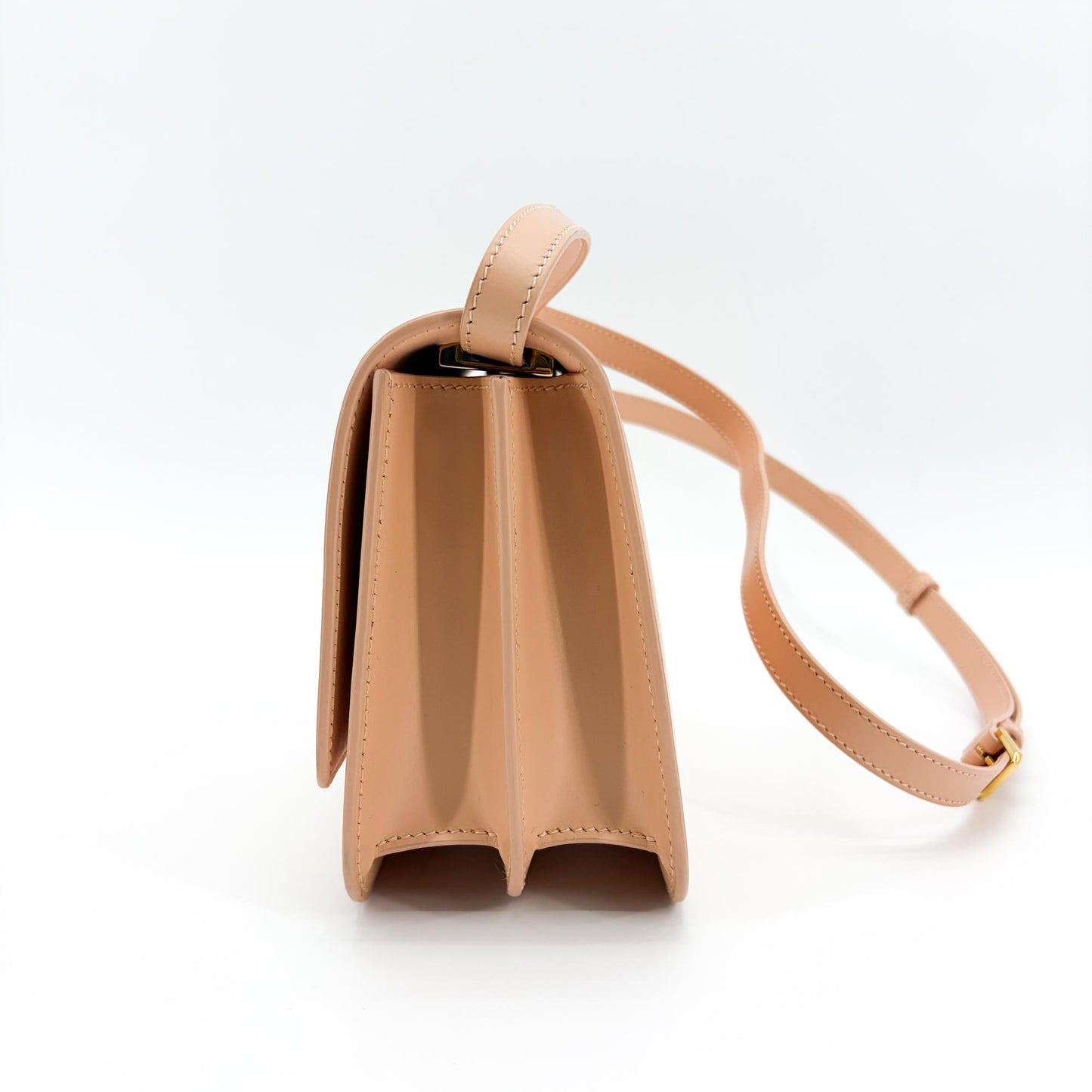 Burberry Small Leather TB Bag Beige
