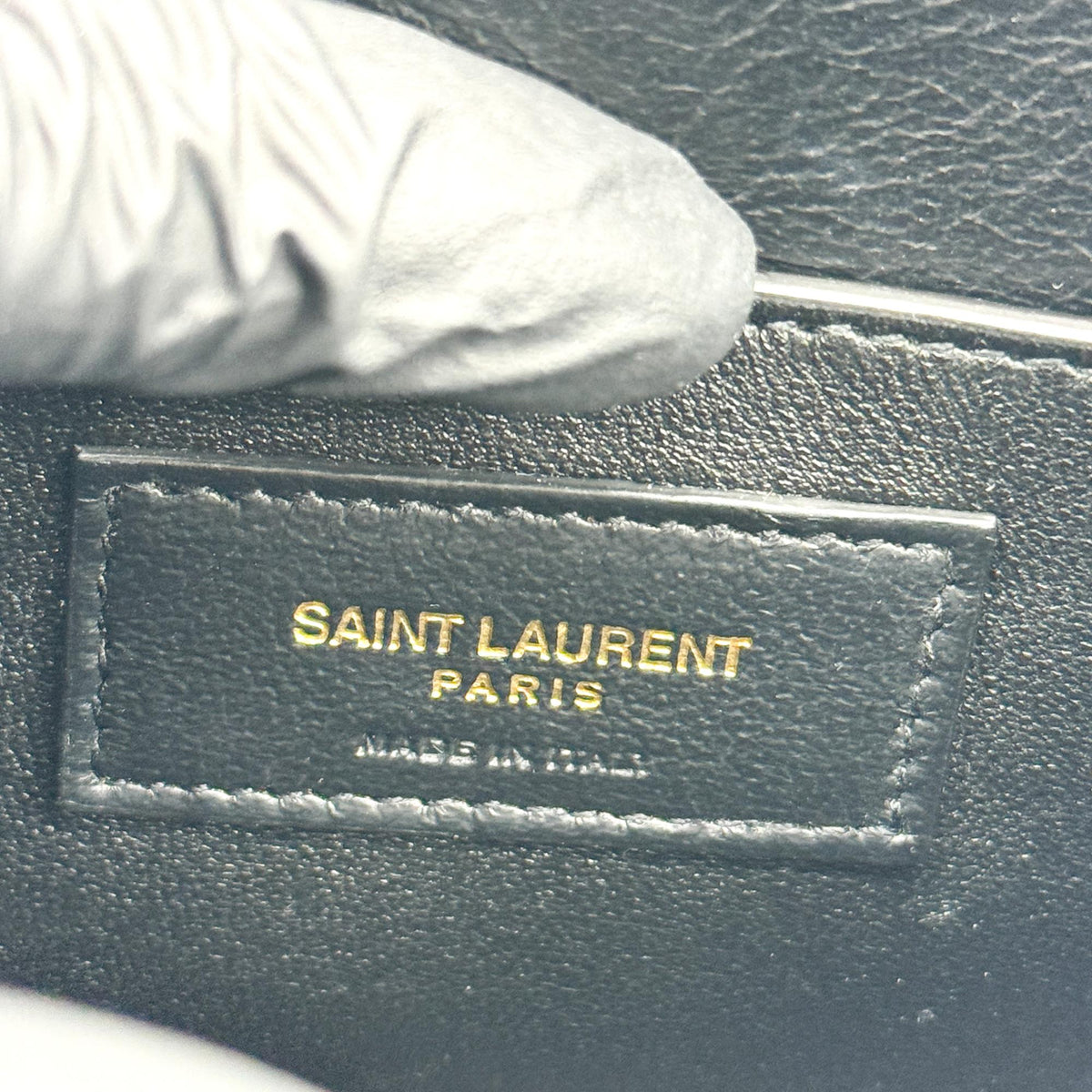 Saint Laurent Smooth LE 61 Frame Medium Saddle Shoulder Bag Black